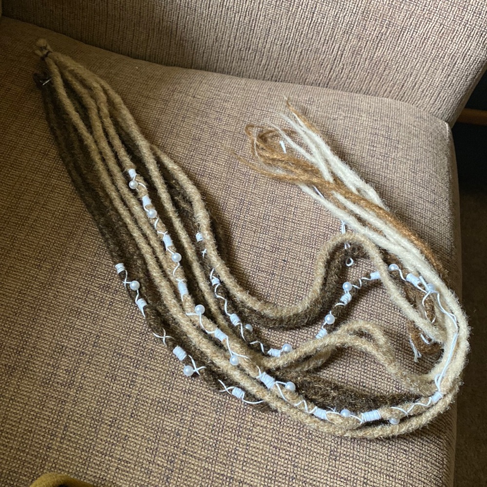 Dreadlock extensions custom made single ended 10 wedding Viking